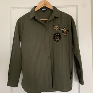 Army green women shirt